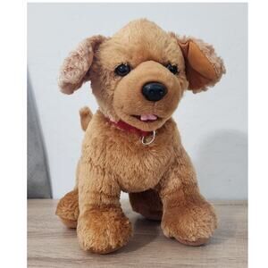 BAB Build A Bear Brown Dog Promise Pets Red Collar Puppy Golden Retriever Copper